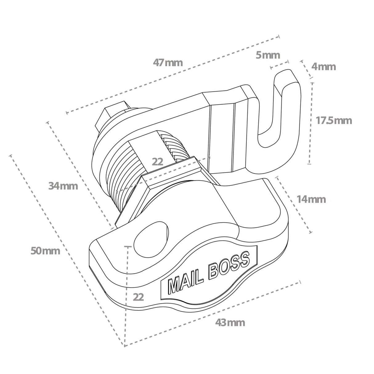 HASP Padlocking Mailbox Lock