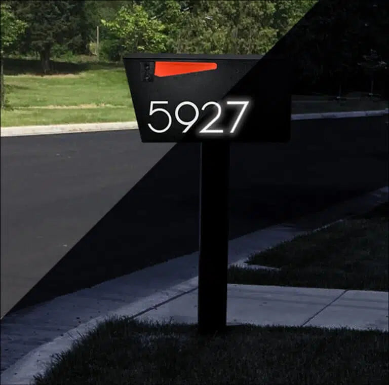 Reflective Designer Mailbox Address Numbers