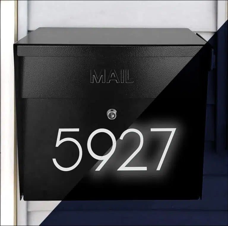 Reflective Designer Mailbox Address Numbers