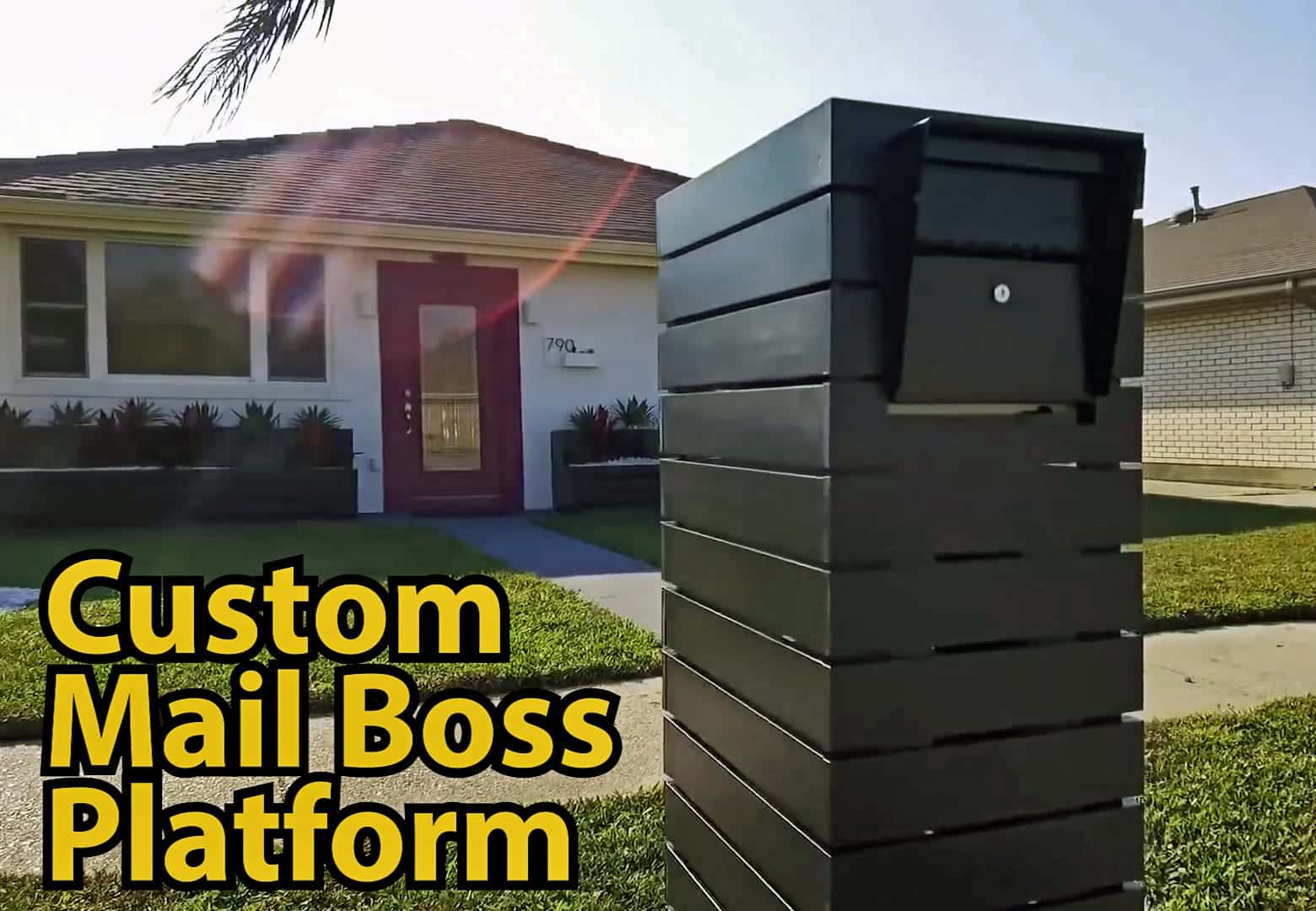 Sleek & Modern Custom DIY wood Mailbox Column
