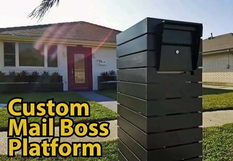Sleek & Modern Custom DIY wood Mailbox Column