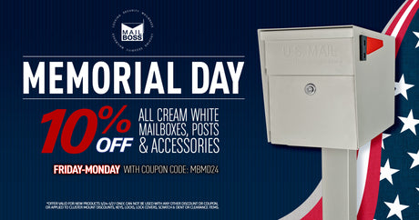 Mail security that suits your style: Memorial Day Sale on Cream White Mail Boss Locking Security Mailboxes