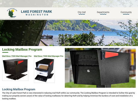 City of Lake Forest Park joins SeaTac in publicly sponsored Mail Boss locking mailbox program