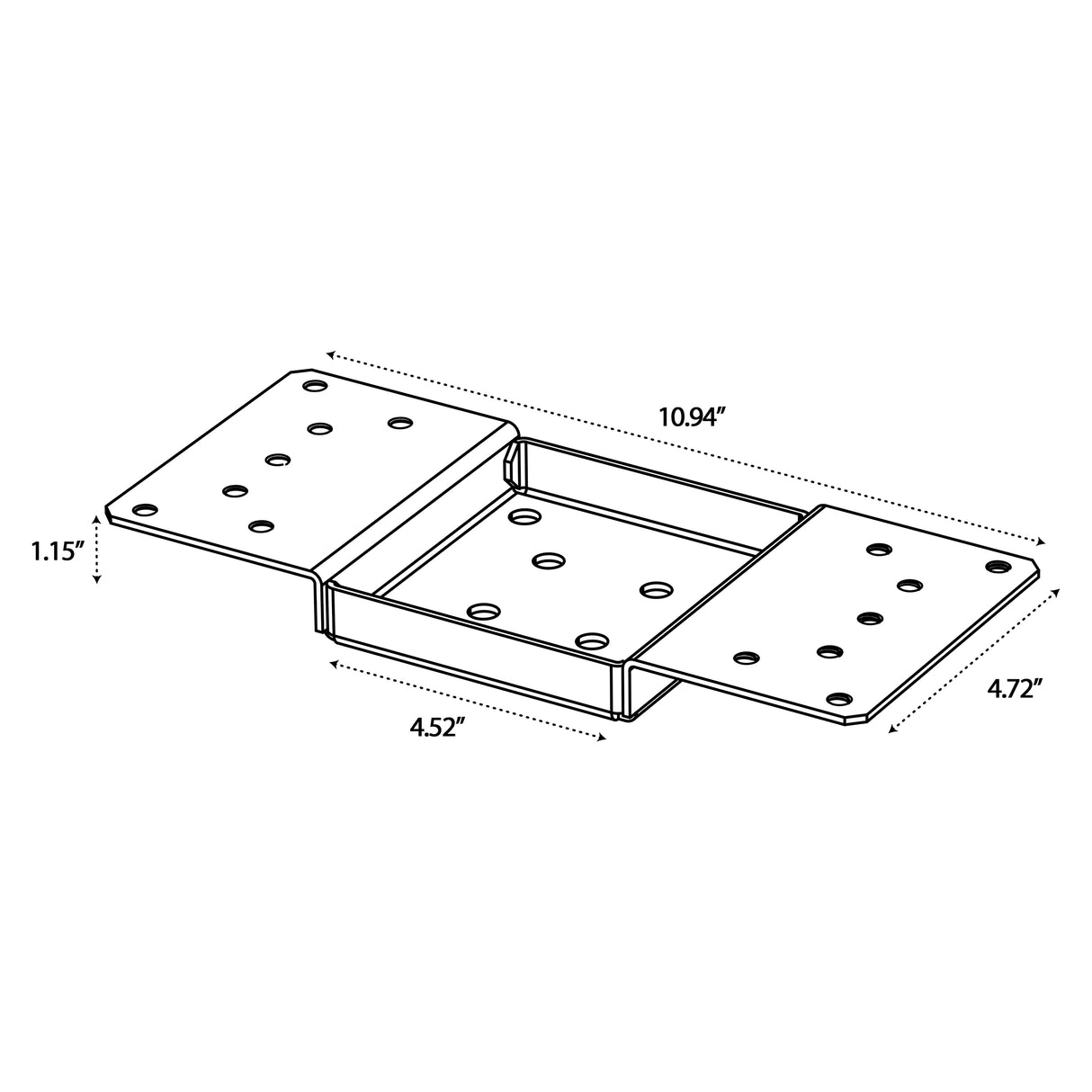 1″ MailBoss Universal Adapter Plate - Height Extender