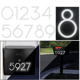 Reflective Designer Mailbox Address Numbers