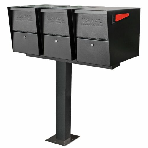 Mount Multiple outdoor mailboxes with the easy to install 4 mailbox spreader bar by mail boss Modern Architectural Epoch Design epic mailbox