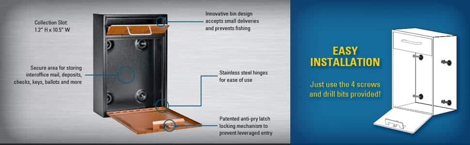 Locking Security Drop Box