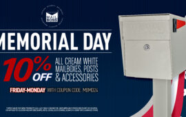 From Friday, May 24th, to Monday, May 27th, 2024, Mail Boss is offering a special 10% discount on all new cream white colored mailboxes, posts, and accessories. This limited-time offer is the perfect opportunity to upgrade your existing mailbox, enhance your curb appeal, and protect your mail and packages with a stylish and secure solution. Enter the coupon code MBMD24 at checkout.